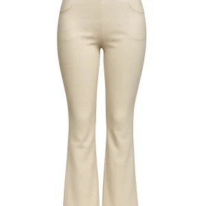 -COMFORTBROEK FLARED CREME GOUD RIEMPJE